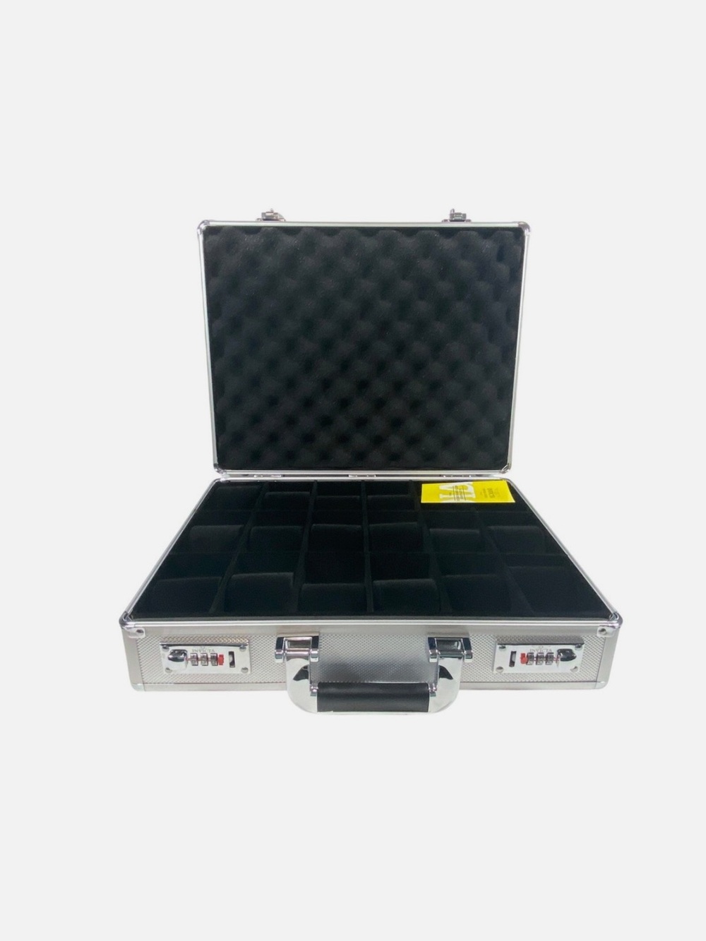 Invicta 18-Slot Silver Aluminum Briefcase Watch Storage Box NEW